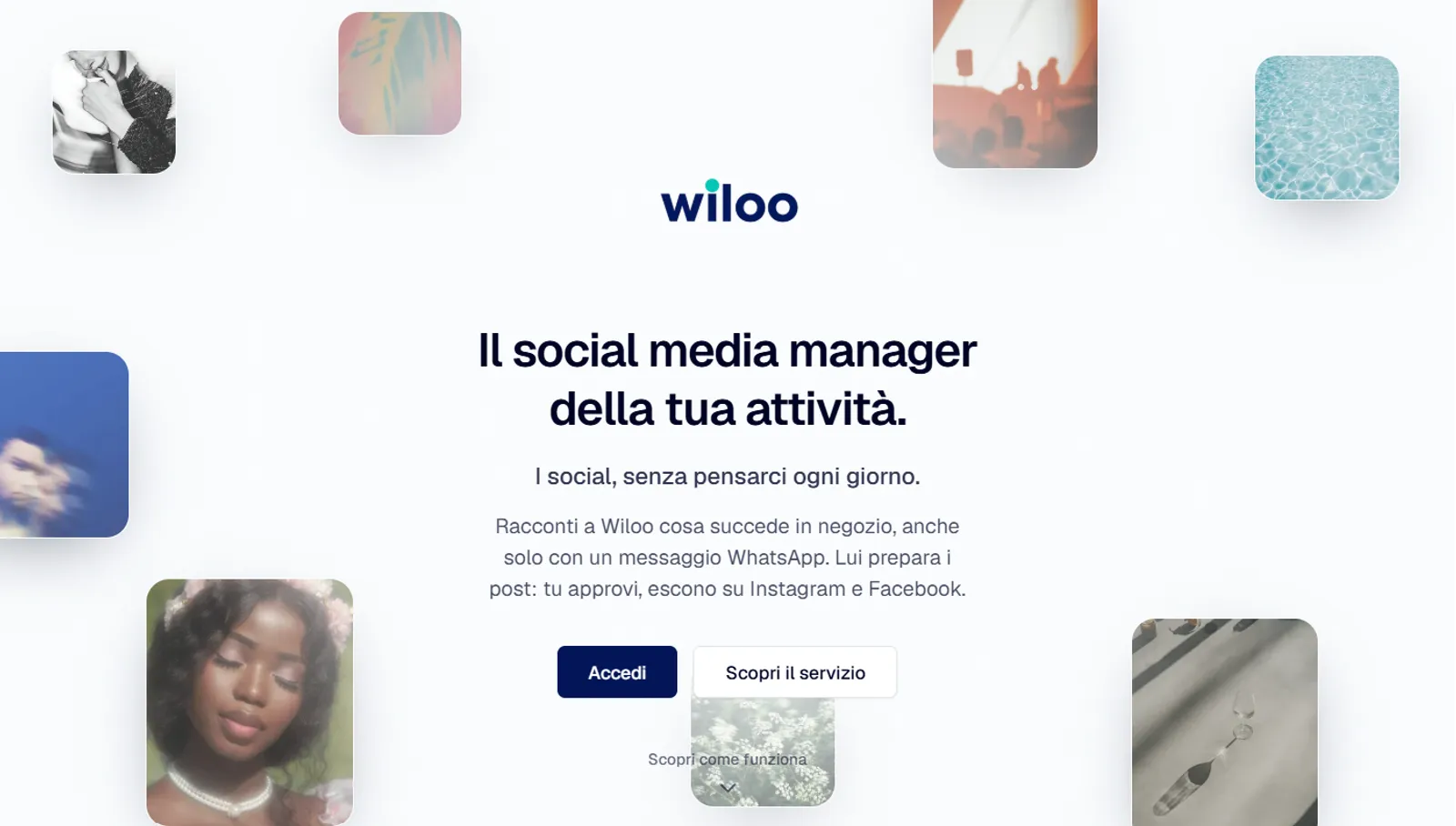 Interfaccia di Wiloo, SaaS per piani editoriali con AI